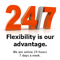At your service 24 hours 7 days a week